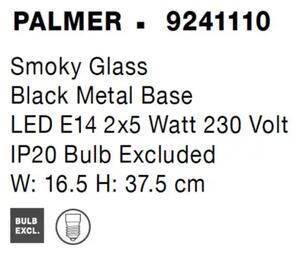 Designové nástěnné svítidlo Palmer 16.5 černé