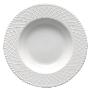 Jídelní 18-ti dílná sada talířů Burlesque BRANDANI (barva - porcelán, bílá)