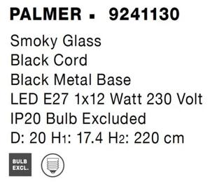 Lustr na lanku Palmer B 30 černé