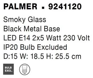 Designové nástěnné svítidlo Palmer 15 černé