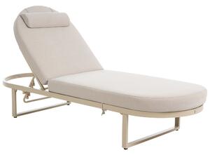 Lehátko s polštářem RONCOLO Kov Béžová