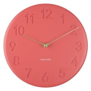 Nástěnné hodiny Sole Numbers 25 cm Karlsson (Barva- korálově růžová matná)
