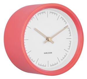 Nástěnné hodiny pogumované Dense 12,5 cm Karlsson (Barva- korálově růžová)