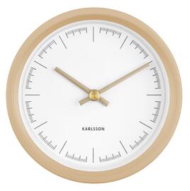 Nástěnné hodiny pogumované Dense 12,5 cm Karlsson (Barva-pískově hnědá)