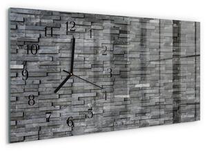 Skleněné hodiny horizontální Kamenná struktura zsppc-60x30-00295384