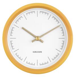 Nástěnné hodiny pogumované Dense 12,5 cm Karlsson (Barva-okrová žlutá)