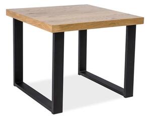 Příruční stolek s dubovou deskou UMBERTO C 60x60