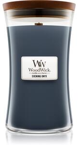 Woodwick Evening Onyx vonná svíčka s dřevěným knotem 609.5 g