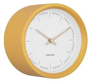 Nástěnné hodiny pogumované Dense 12,5 cm Karlsson (Barva-okrová žlutá)