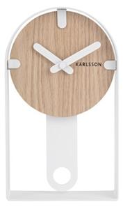 Stolní kyvadlové hodiny Dashed Karlsson (Barva - dýha, bílá)