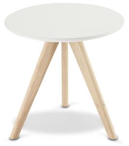 Konferenční stolek Porir - 40x40x40 cm (bílá, hnědá)