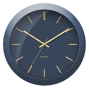 Nástěnné hodiny Globe 40 cm Karlsson (Barva - tmavě modrá)