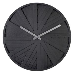 Nástěnné hodiny Slides 40 cm černé Karlsson (Barva - černá)