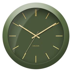 Nástěnné hodiny Globe 40 cm Karlsson (Barva - mechově zelená)