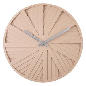 Nástěnné hodiny Slides 40 cm písková/lososová Karlsson (Barva - pískově hnědá)