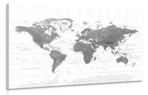 Obraz nádherná vintage mapa světa s bílým pozadím Varianta: 90x60