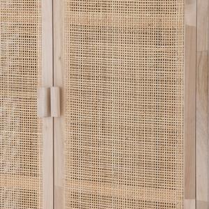 Dřevěná skříň Bloomingville Marikka 150 x 85 cm s ratanovým výpletem