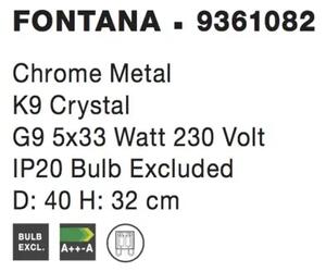 Luxusní stropní svítidlo Fontana 40 Chrome