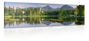 Obraz nádherné panorama hor u jezera Varianta: 150x50