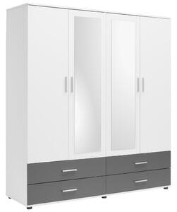ŠATNÍ SKŘÍŇ, antracitová, bílá, 168/188/52 cm Boxxx - Skříně s otočnými dveřmi