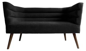 Semišová pohovka/sedačka Explicit černá Leitmotiv (Barva - černá)