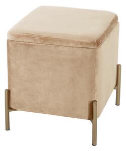 Sedák/taburet s úložným prostorem Snog Leitmotiv (Barva- pískově hnědá, zlaté nohy)