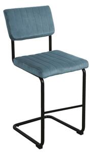 Barová sametová židle Keen Leitmotiv (Barva- modrá)