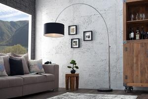 Invicta interior Stojací lampa Lounge Deal 170-180cm len, černá 35399