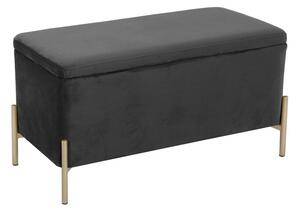 Velký sedák s úložným prostorem Snog XL Leitmotiv (Barva- černá, zlaté nohy)