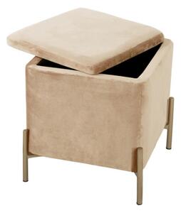 Sedák/taburet s úložným prostorem Snog Leitmotiv (Barva- pískově hnědá, zlaté nohy)
