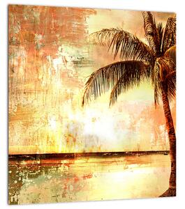 Obraz - Palmy na pláži (30x30 cm)
