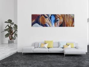 Obraz - Zamilovaní koně (170x50 cm)