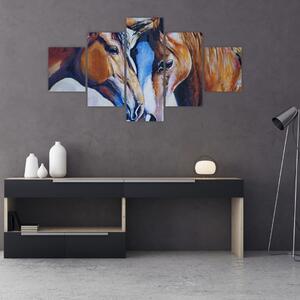 Obraz - Zamilovaní koně (125x70 cm)