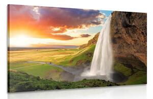 Obraz nádherný vodopád na Islandu Varianta: 120x80