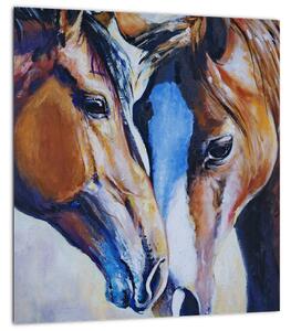 Obraz - Zamilovaní koně (30x30 cm)
