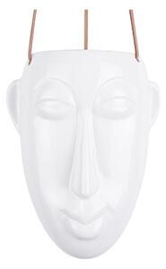 Závěsný porcelánový dlouhý květináč Mask Long Present Time (Barva-bílá)