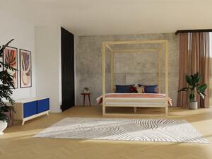Dvoulůžková postel BALDEE - Bílá, 160 x 200 cm