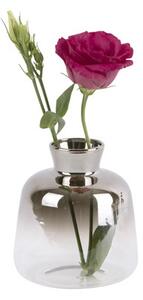 Skleněná váza Mini 8,5 cm Present Time (Barva- stříbrná)
