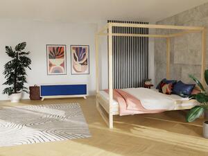 Dvoulůžková postel BALDEE - Bílá, 160 x 200 cm