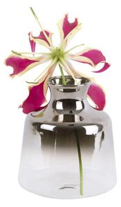 Skleněná váza Mini 10 cm Present Time (Barva- stříbrná)