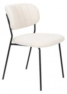 White Label Living Jídelní židle JOLIEN bouclé/černé nohy 1100524
