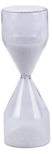 Skleněné přesýpací hodiny 14,5 cm S Fairytale Present Time (Barva- šedá, bílý písek)