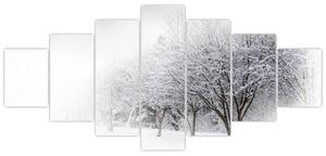 Obraz - Zimní alej (210x100 cm)