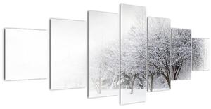 Obraz - Zimní alej (210x100 cm)