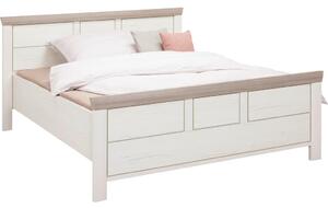 POSTEL 140/200 cm, kompozitní dřevo, šedá, bílá Hom`in - Jednolůžkové postele