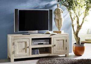 WHITE WOOD TV stolek 145x60 cm, akácie