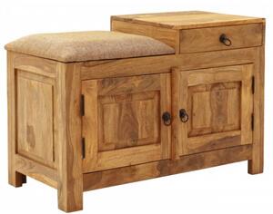 Furniture-nabytek - Masivní lavice polstrovaná 90x60x40 cm - Govinda