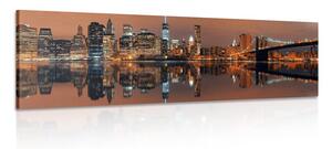 Obraz odraz Manhattanu ve vodě Varianta: 150x50