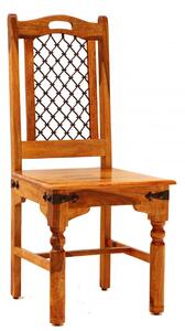 Masivní židle s kováním z Palisandru - Mánik