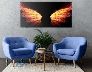 Obraz ohnivé andělské křídla Varianta: 100x50